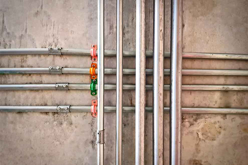 várias porcas de aço galvanizados