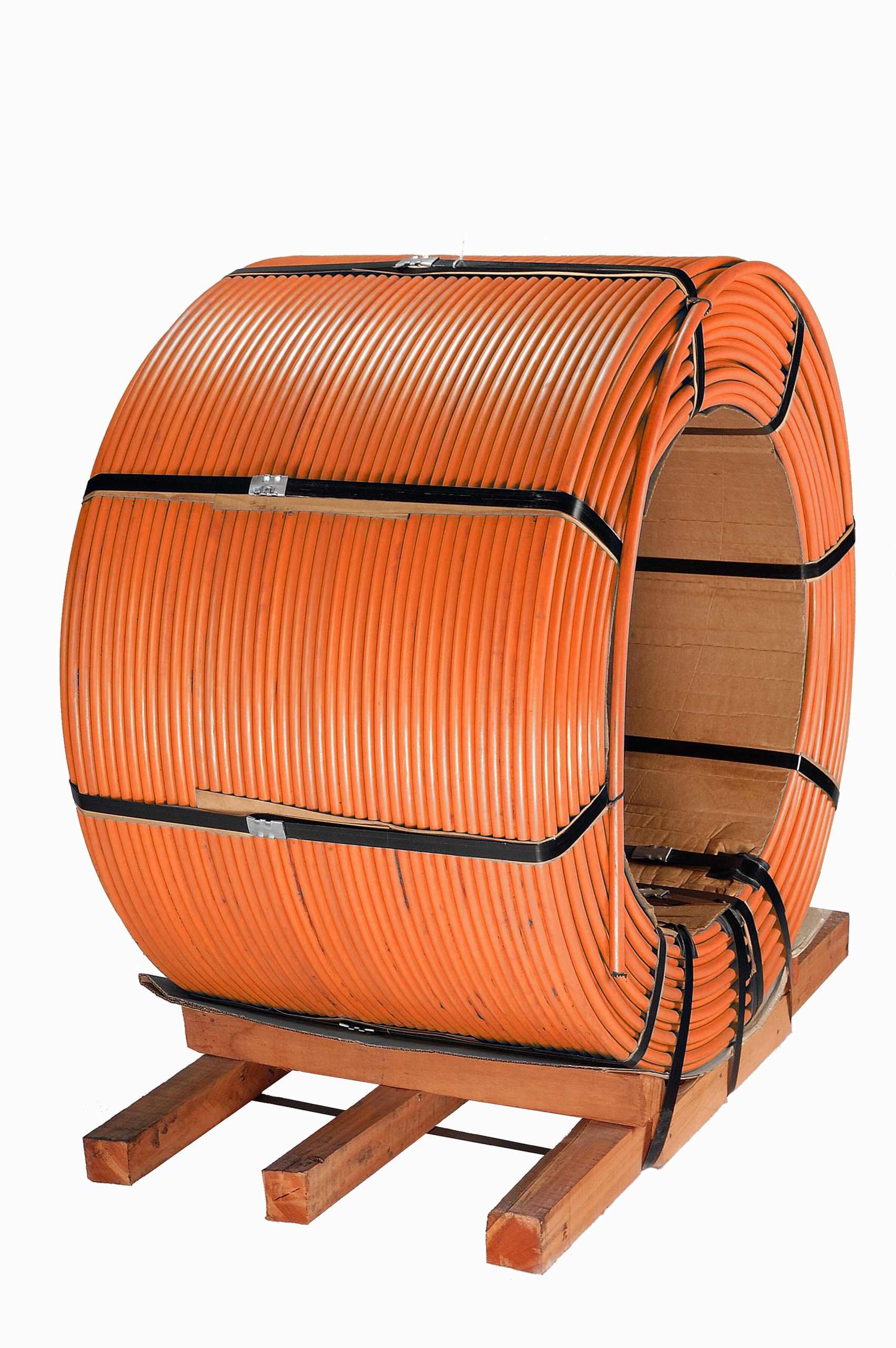 Bobina de tubo laranja para encanamento